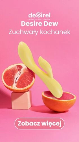 Desirel Desire Dew - inteligentny wibrator z ramieniem łechtaczki (żółty) | Desirel.pl Sex shop Polska