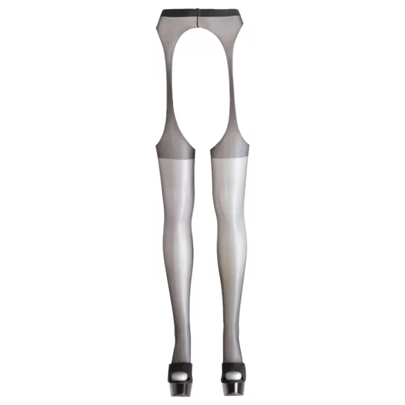 Cottelli - Pończochy erotyczne z cienkim paskiem - L/XL