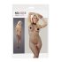 NO:XQSE - Bodystocking z kołnierzem - siateczka - czarny - M/L