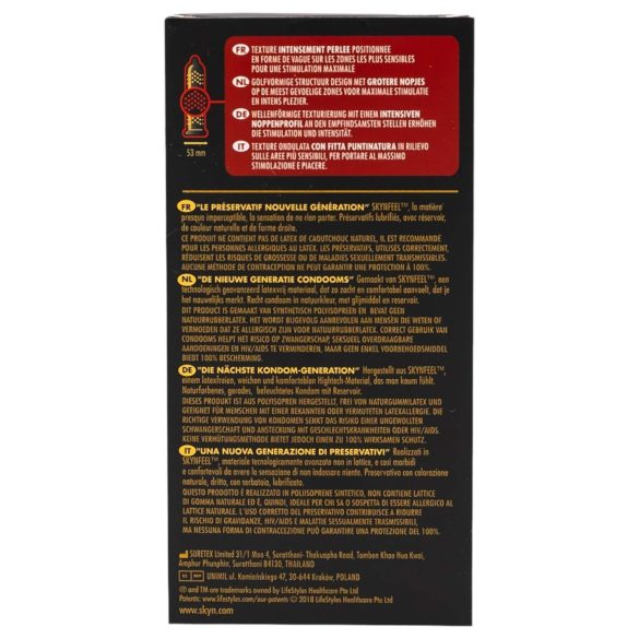 Manix SKYN Intense - prezerwatywy bez lateksu z wypustkami - 10 sztuk