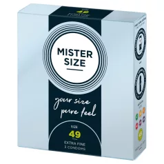 Mister Size - prezerwatywy cienkie - 49mm - 3 sztuki