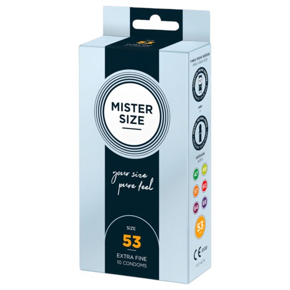 Mister Size - prezerwatywy cienkie - 53mm - 10 sztuk