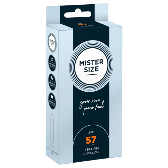 Mister Size - prezerwatywy cienkie - 57 mm - 10 sztuk