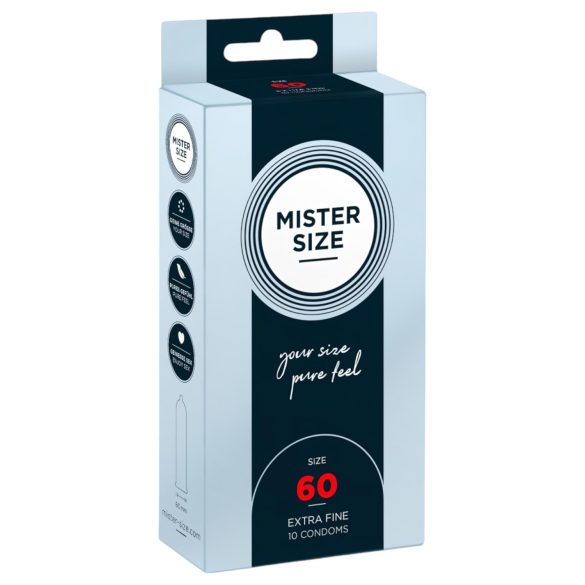 Mister Size - prezerwatywy cienkie - 60 mm - 10 sztuk
