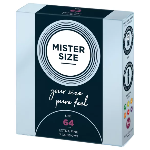 Mister Size - prezerwatywy ultracienkie - 64mm - 3 sztuki