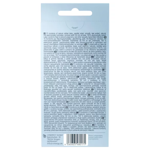 Mister Size - prezerwatywy cienkie - 64 mm - 10 sztuk