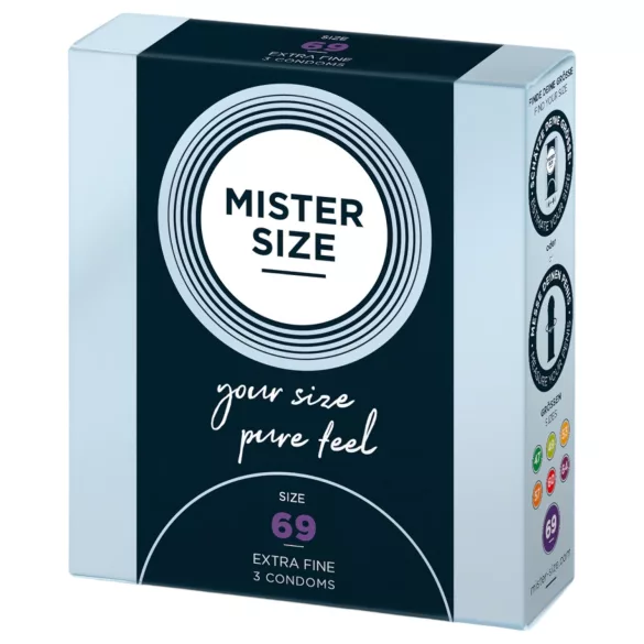 Mister Size - prezerwatywy cienkie - 69mm - 3 sztuki
