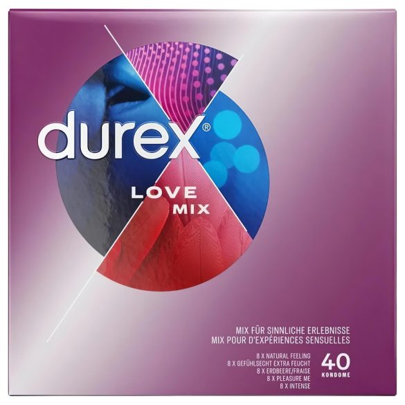 Durex Love Mix - prezerwatywy - zestaw 40 sztuk