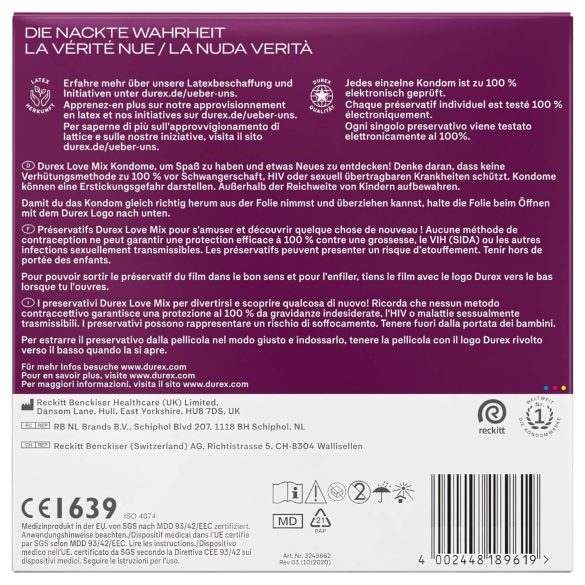 Durex Love Mix - prezerwatywy - zestaw 40 sztuk