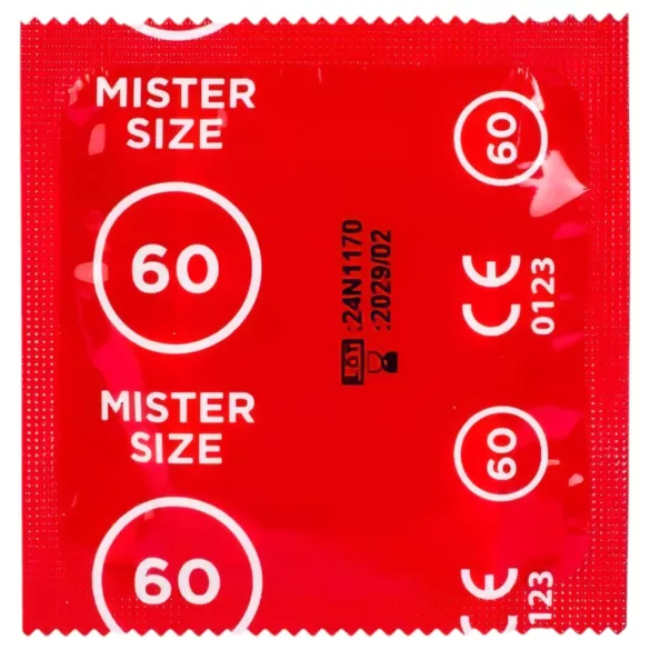 Mister Size - prezerwatywy - zestaw testowy z miarką do penisa - 3 sztuki
