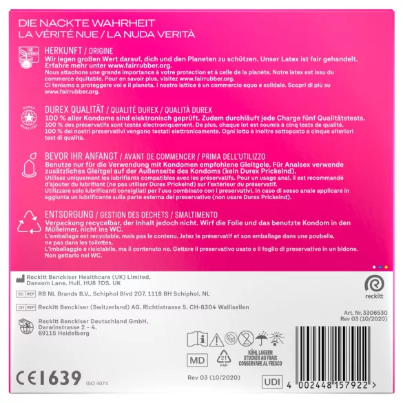 Durex - Pleasure Me prezerwatywy (40 szt.)