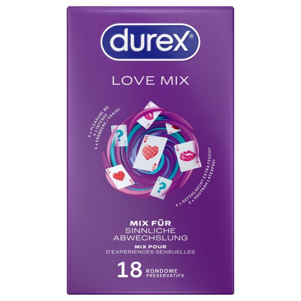 Durex Love Mix - zestaw prezerwatyw (18 szt.)
