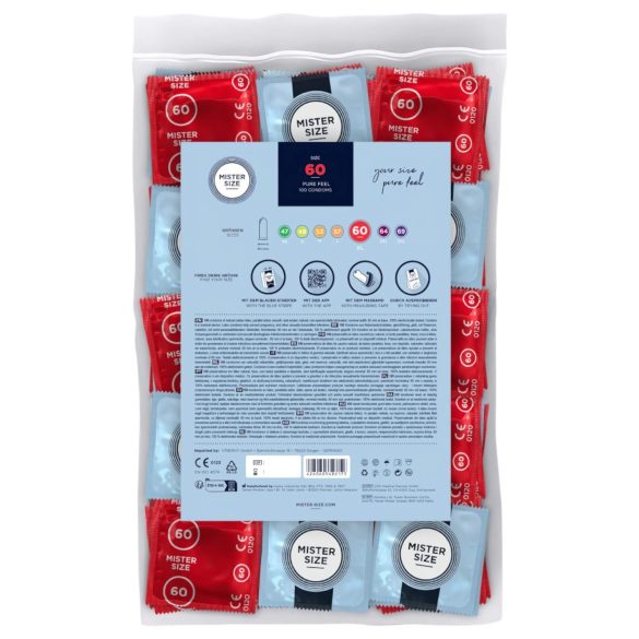 Mister Size - prezerwatywy cienkie - 60mm - 100 sztuk