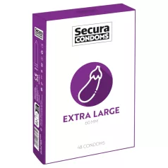   Secura Bakłażan - prezerwatywy ekstra duże - 60 mm (48 szt.)