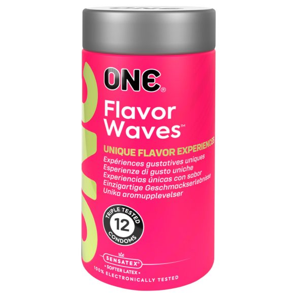 ONE Flavor Waves - prezerwatywy smakowe - mix smaków - 12 sztuk