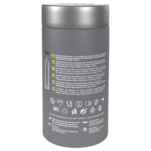 ONE - prezerwatywy ultracienkie - lateks - 12 sztuk
