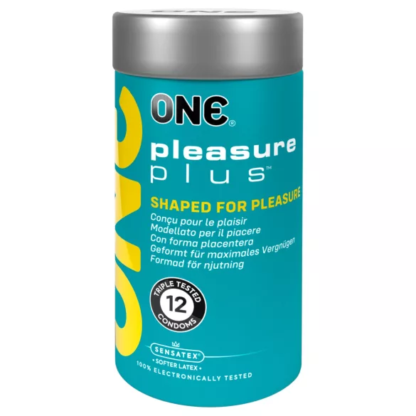 ONE Pleasure Plus - prezerwatywy z wypustkami wewnętrznymi - 12 sztuk