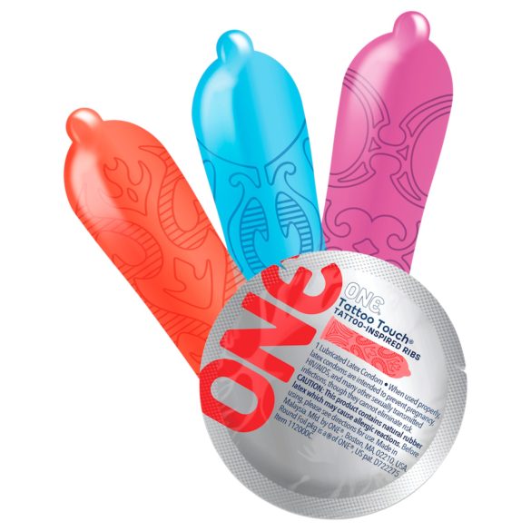 ONE - prezerwatywy z tatuażowym wzorem - 12 sztuk