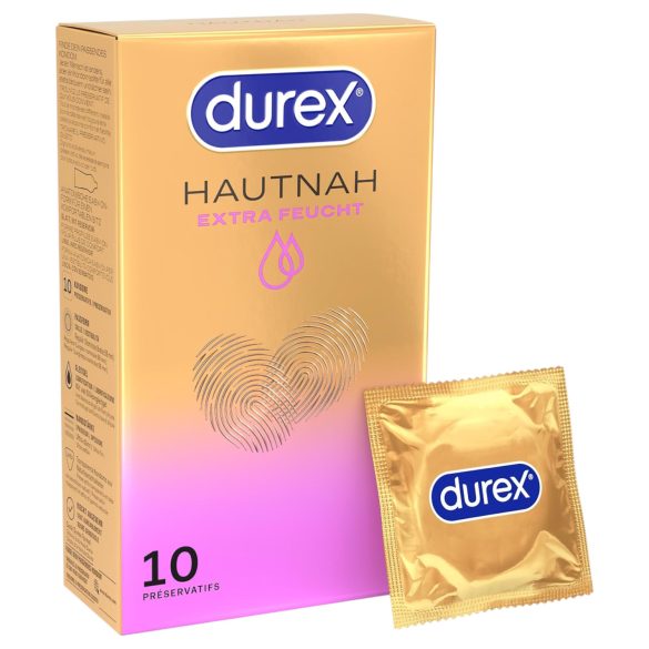 Durex Hautnah - prezerwatywy ultra cienkie - dodatkowo nawilżane - 10 sztuk