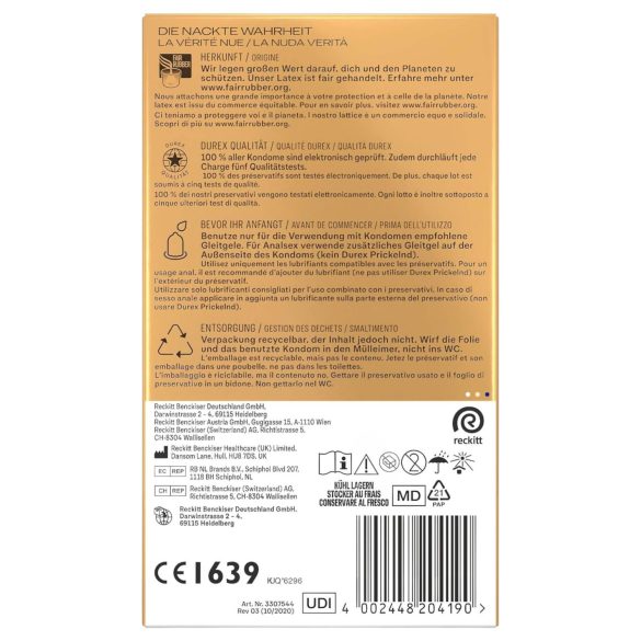 Durex Hautnah XXL - prezerwatywy extra duże - 10 sztuk