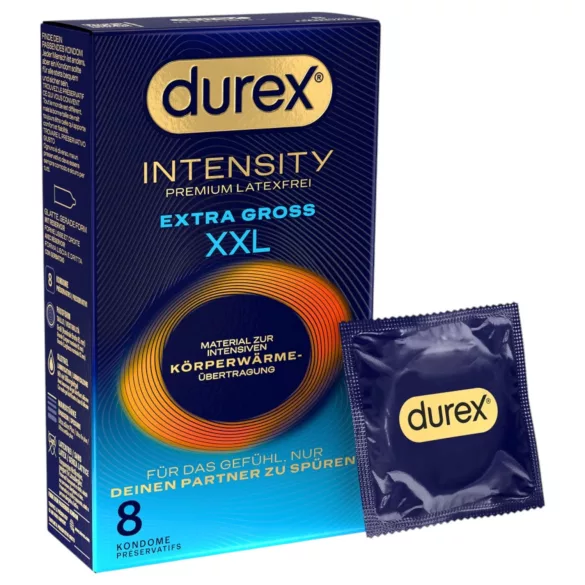 Durex Intensity XXL - prezerwatywy bez lateksu - 8 sztuk