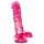 B Yours Basic 8 - dildo z jądrami - 23 cm różowy
