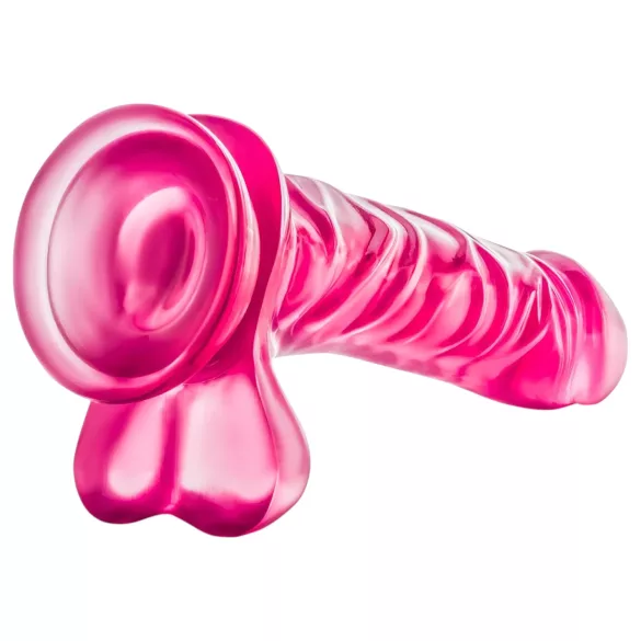 B Yours Basic 8 - dildo z jądrami - 23 cm różowy