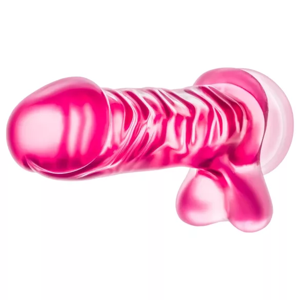 B Yours Basic 8 - dildo z jądrami - 23 cm różowy