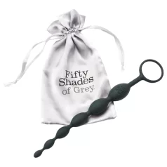 Fifty Shades of Grey - korek analny z perełkami - szary