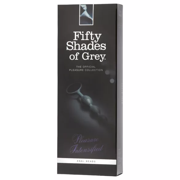 Fifty Shades of Grey - korek analny z perełkami - szary