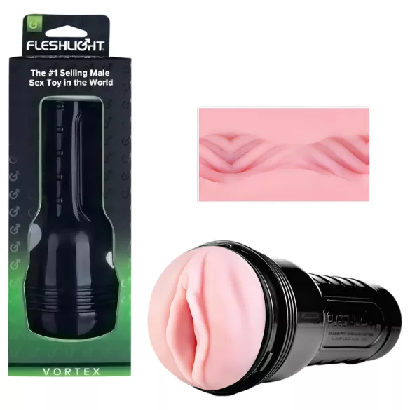 Fleshlight - masturbator męski - realistyczna wagina wirująca - różowy