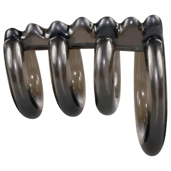 Bad Kitty - pierścień na penisa z kolcami - poczwórny - silikon