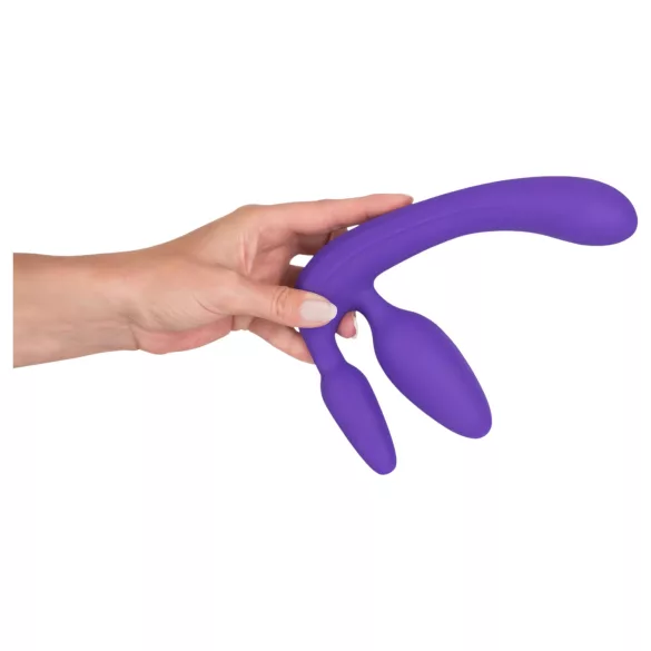 You2Toys - Tripla, zakładany dildo bez pasa (fioletowy)