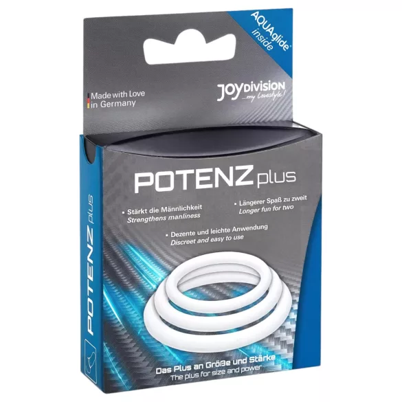 POTENZplus - pierścień na penisa - zestaw 3 sztuki