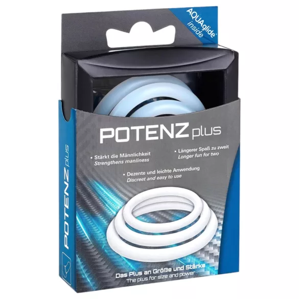 POTENZplus - pierścień na penisa - zestaw 3 sztuki
