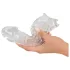 Crystal Skin - nakładka na penisa - przedłużająca - przezroczysta