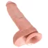 King Cock - duży realistyczny dildo z jądrami - 25 cm - kolor cielisty