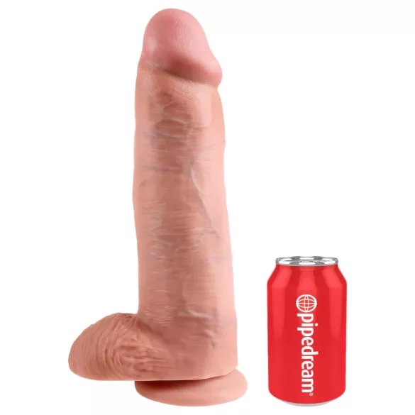 King Cock - duży dildos z jądrami - 30 cm - cielisty