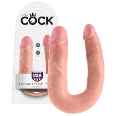 King Cock - podwójne dildo - średnie - naturalny