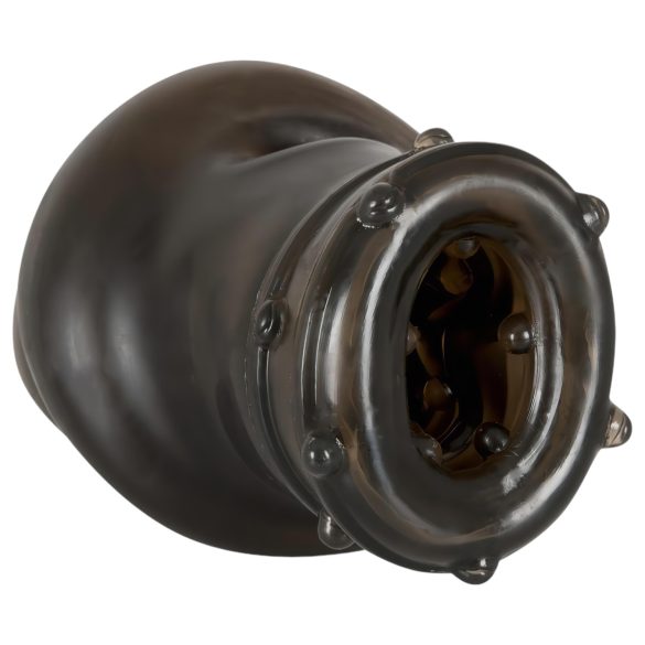 Rebel - nakładka na penisa z wypustkami - silikon szary