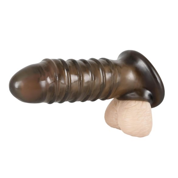 Rebel - nakładka na penisa z wypustkami - silikon szary