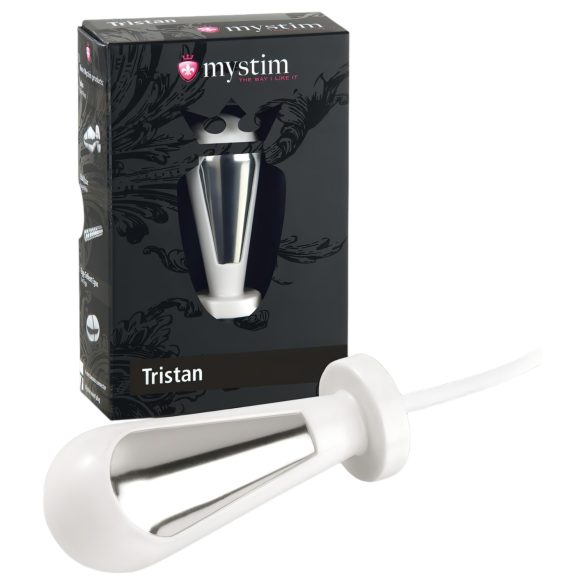 mystim Tristan - elektro dildo analne - biały
