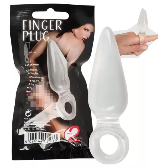 You2Toys - Finger Plug - korek analny na palec (przezroczysty)