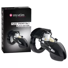   mystim Black Edition - klatka na penisa z elektrostymulacją - czarna