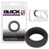Black Velvets - pierścień na penisa silikonowy 2,6 cm - czarny