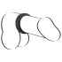 Black Velvets - pierścień na penisa silikonowy 2,6 cm - czarny