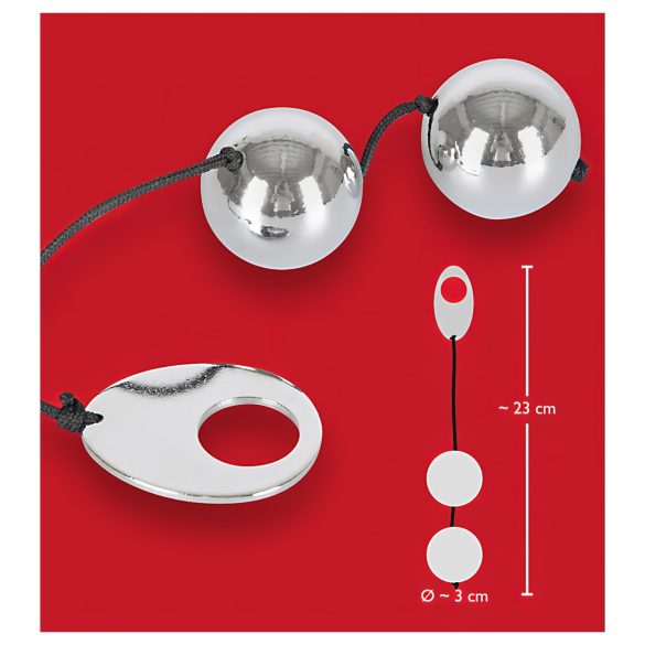 Bad Kitty - kulki gejszy - metalowe - srebrne