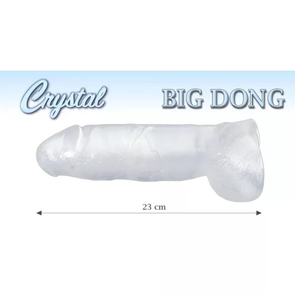 Kristálytiszta - duży dildo - przezroczysty