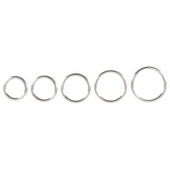   Bad Kitty - zestaw pierścieni na penisa metalowych - 5 sztuk