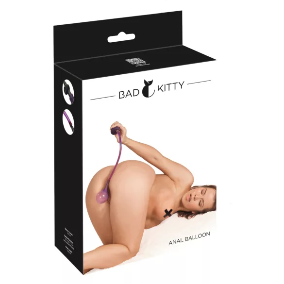 Bad Kitty - nadmuchiwany korek analny lateksowy fioletowy
